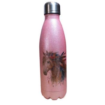 Preview: Trinkflasche Glitzer Pferd